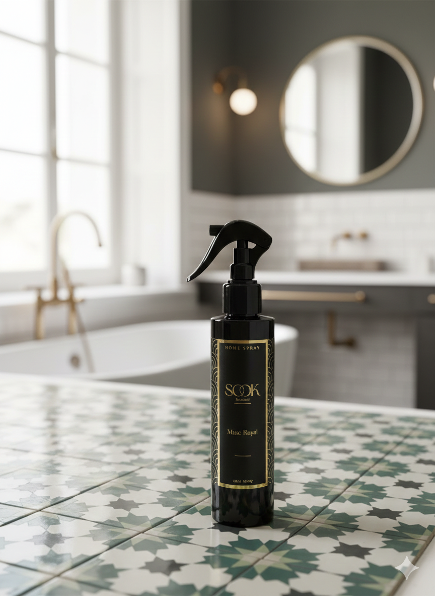 Home spray, parfum d'ambiance sook Marrakech, Maroc, vaporisateur, majorelle, kasbah, médina